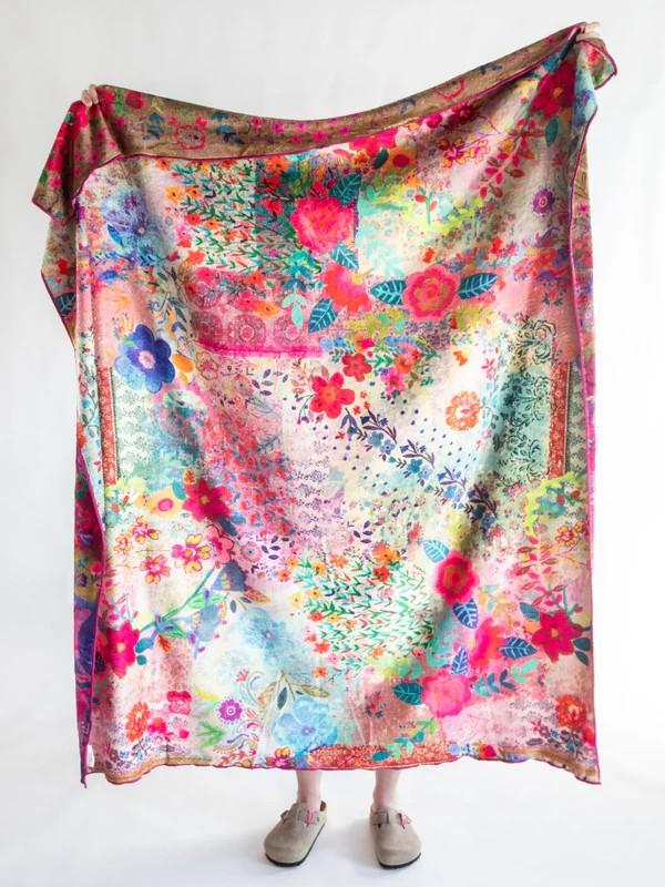 Jewel Border Double Sided Blanket