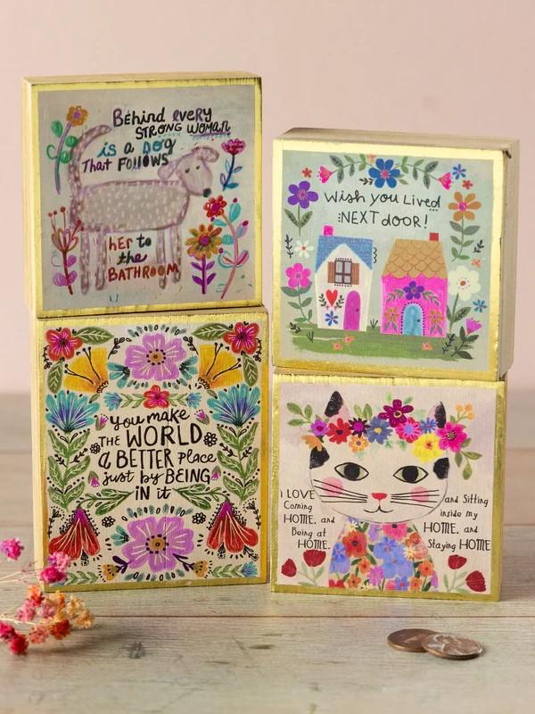 Tiny Block Keepsake - I Love Coming Home Cat