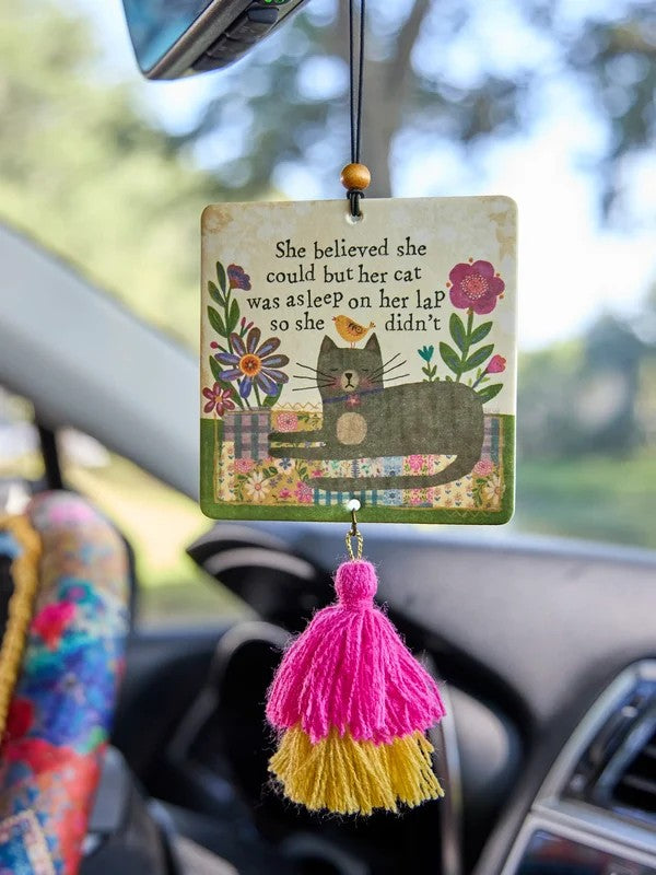 Cat Was Asleep On Her Lap Air Freshner