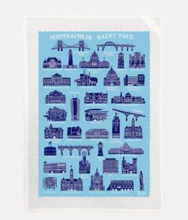 Twin Cities Tea Towel