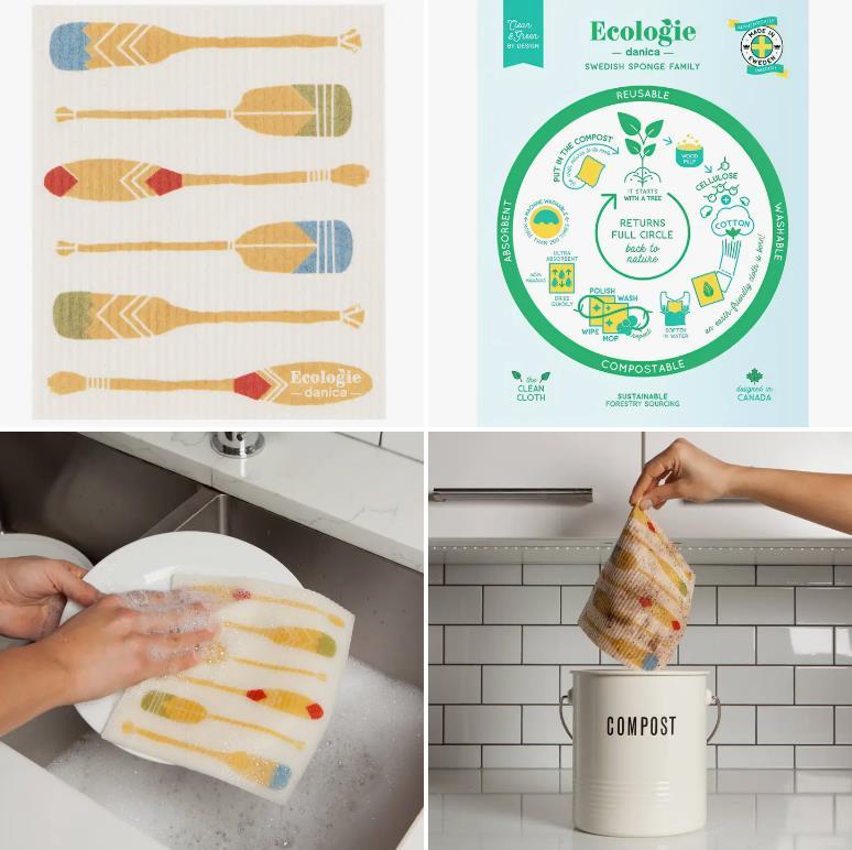 Lake Life Paddles Sponge Cloth
