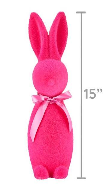 Tall Flocked Bunnies