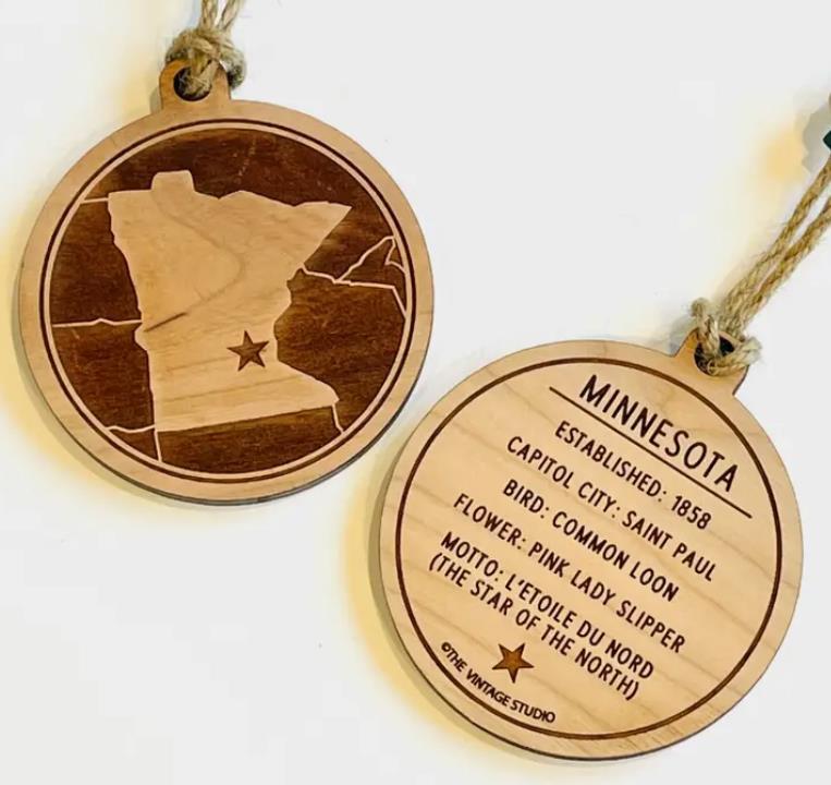 MN State Medallion Ornament