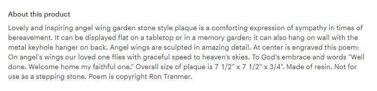 Angel Wing Garden Stone