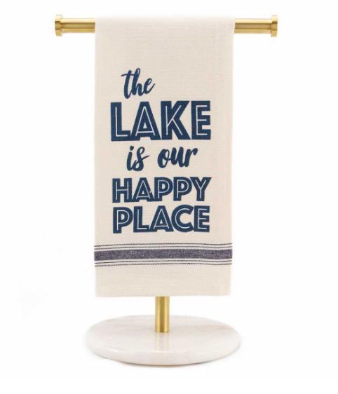 The Lake Is Our Happy Place Towel