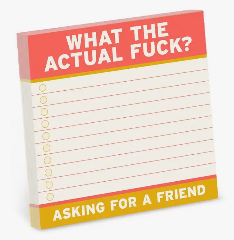 What The Actual F Sticky Note