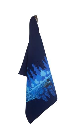Midnight Loon Tea Towel
