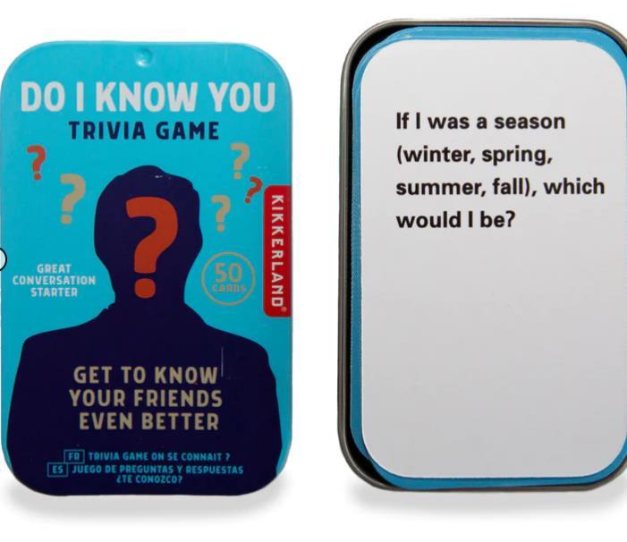 Do I Know You Trivia Game