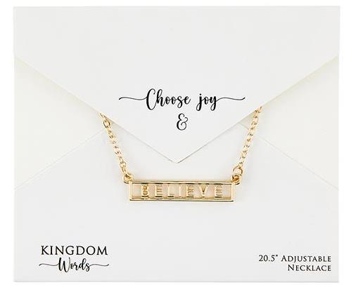 Believe Bar Necklace