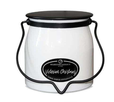 Victorian Christmas Butter Jar Candle