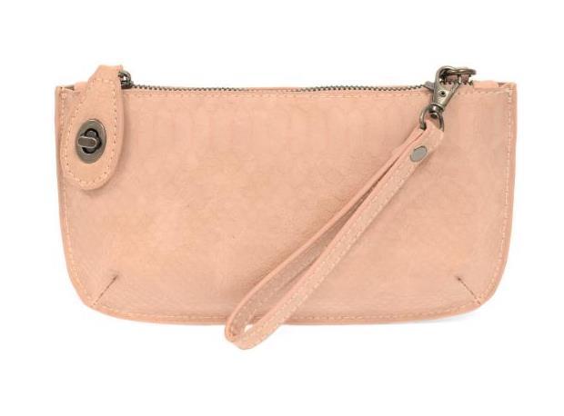 Pink Python Crossbody Wristlet