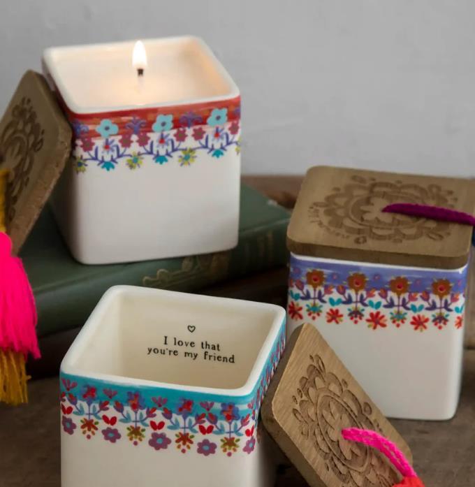 Trinket Dish Square Candle