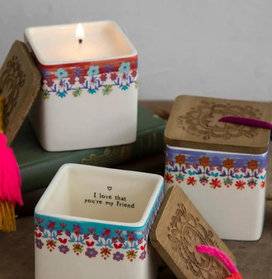 Trinket Dish Square Candle
