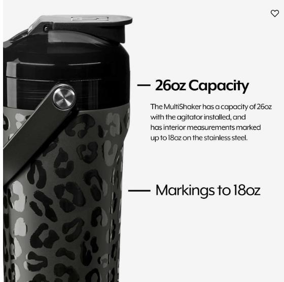 Onyx Leopard Mutli Shaker Tumbler