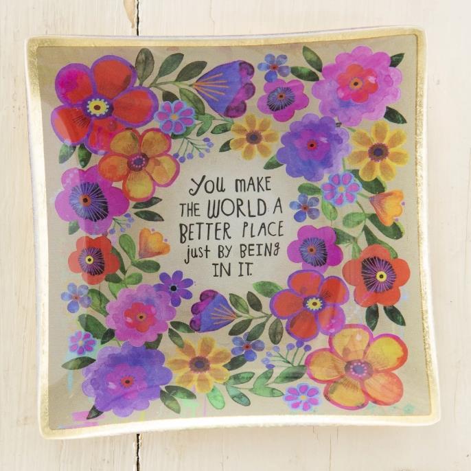Glass Tray - You Make The World Better