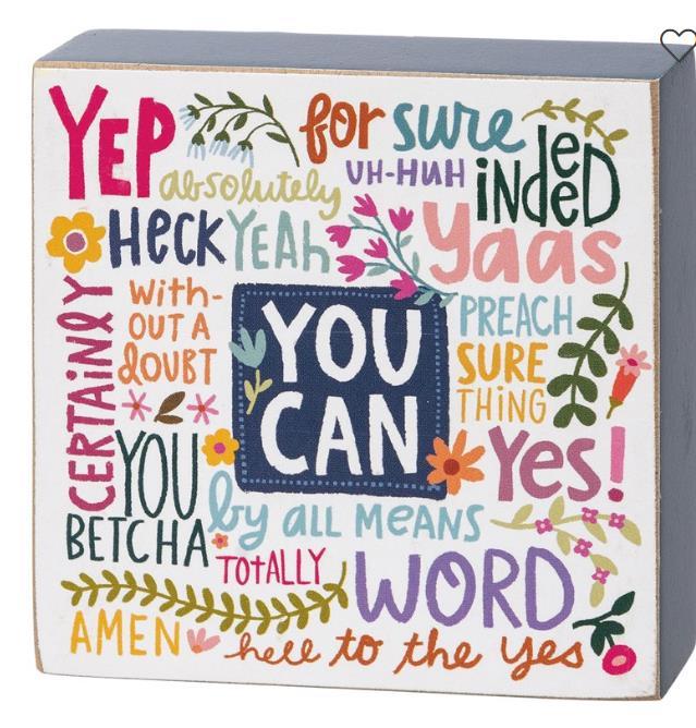 You Can Do Hard Things Block Sign