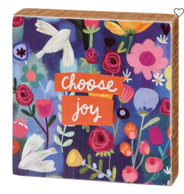 Choose Joy Block Sign