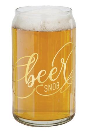 Beer Snob Beer Can Glass