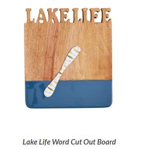 Lake Life Cutout Board w/ Spreader