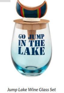 Jump in The Lake Wine Glass Set