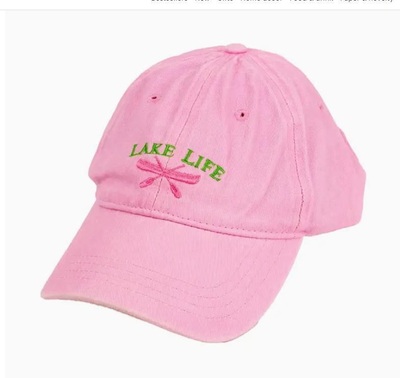 Lake Life Baseball Cap Pink
