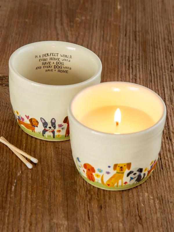 Secret Message Dog Candle
