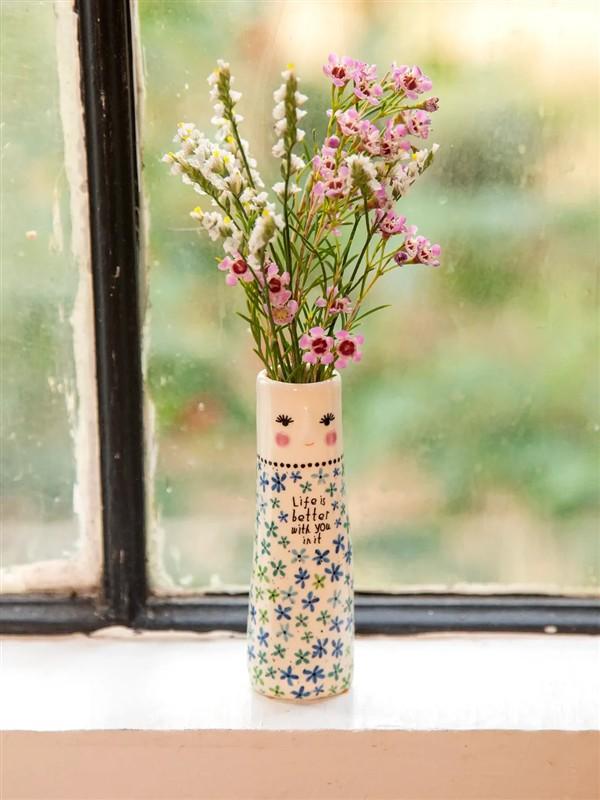 Life Is Better Mini Lady Vase