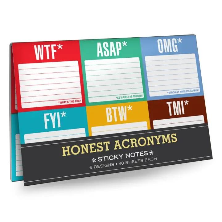 Honest Acronyms Sticky Notes