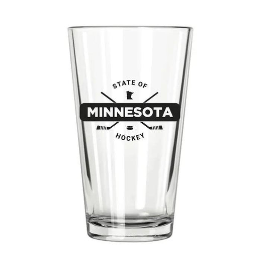 MN State of Hockey Pint Glass