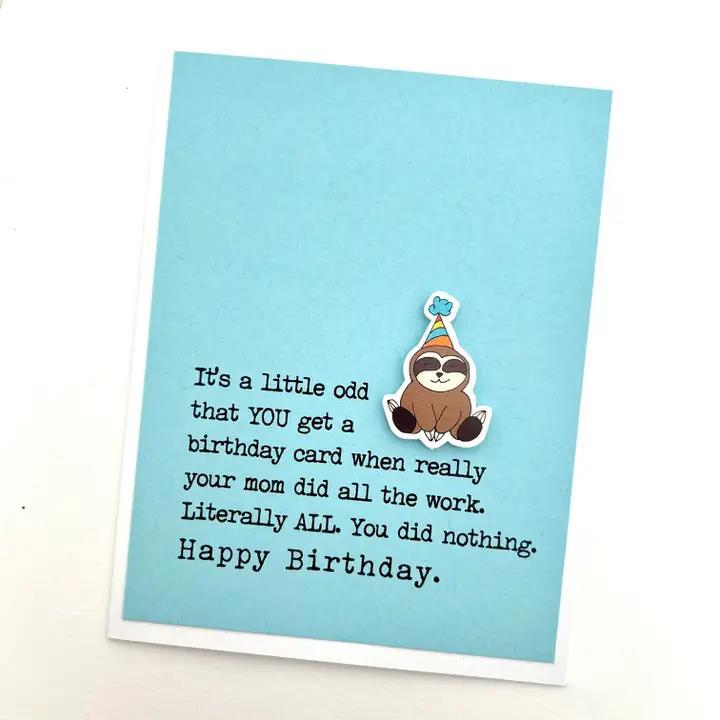 Your Mom Did All the Work Card