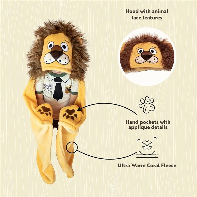 Lion Hooded Blanket