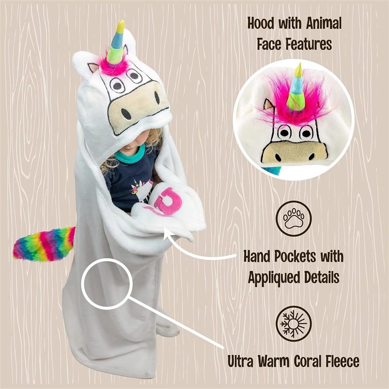 Unicorn Hooded Blanket