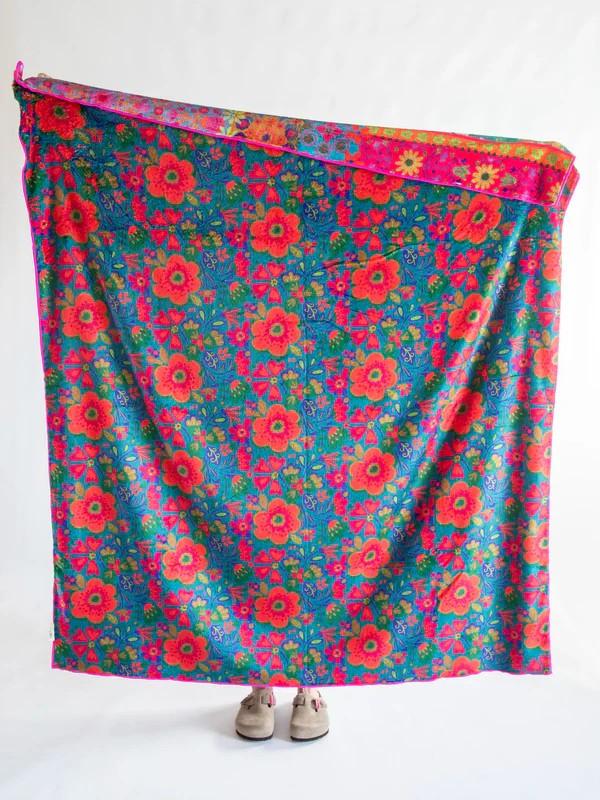 Bright Patchwork Double-Sided Cozy Throw Blanket