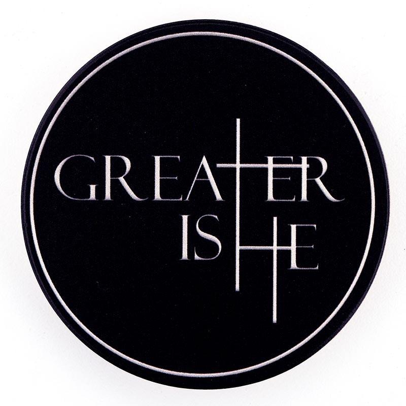 Greater is He Car Coasters