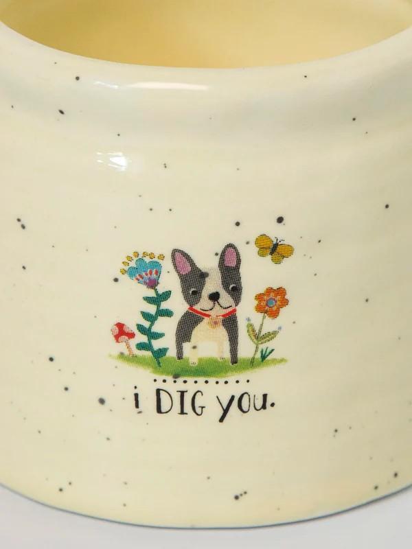 Crock Planter - I Dig You Small