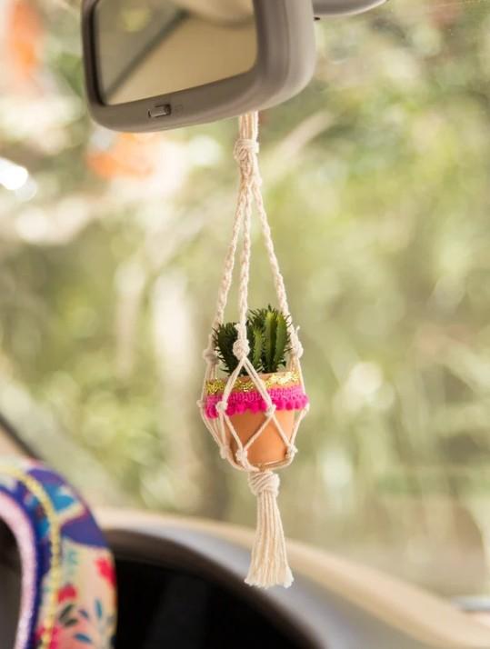 Mini Macrame Succulent