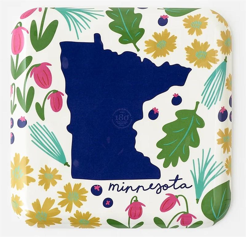 Minnesota in Bloom Square Platter