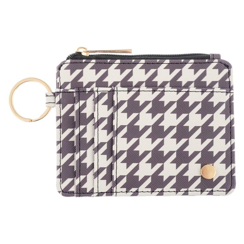 Houndstooth card wallet