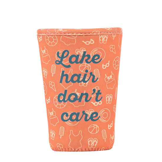 Lake Hair Don't Care To Go Koozie