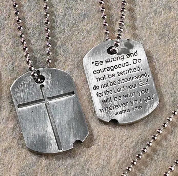 Pewter Dog Tag Necklace