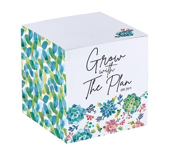 Grow With The Plan Paper Cube