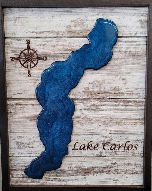 Lake Carlos Blue Epoxy Water Wall Art