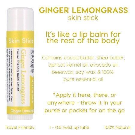 Ginger Lemongrass Solid Lotion Stick