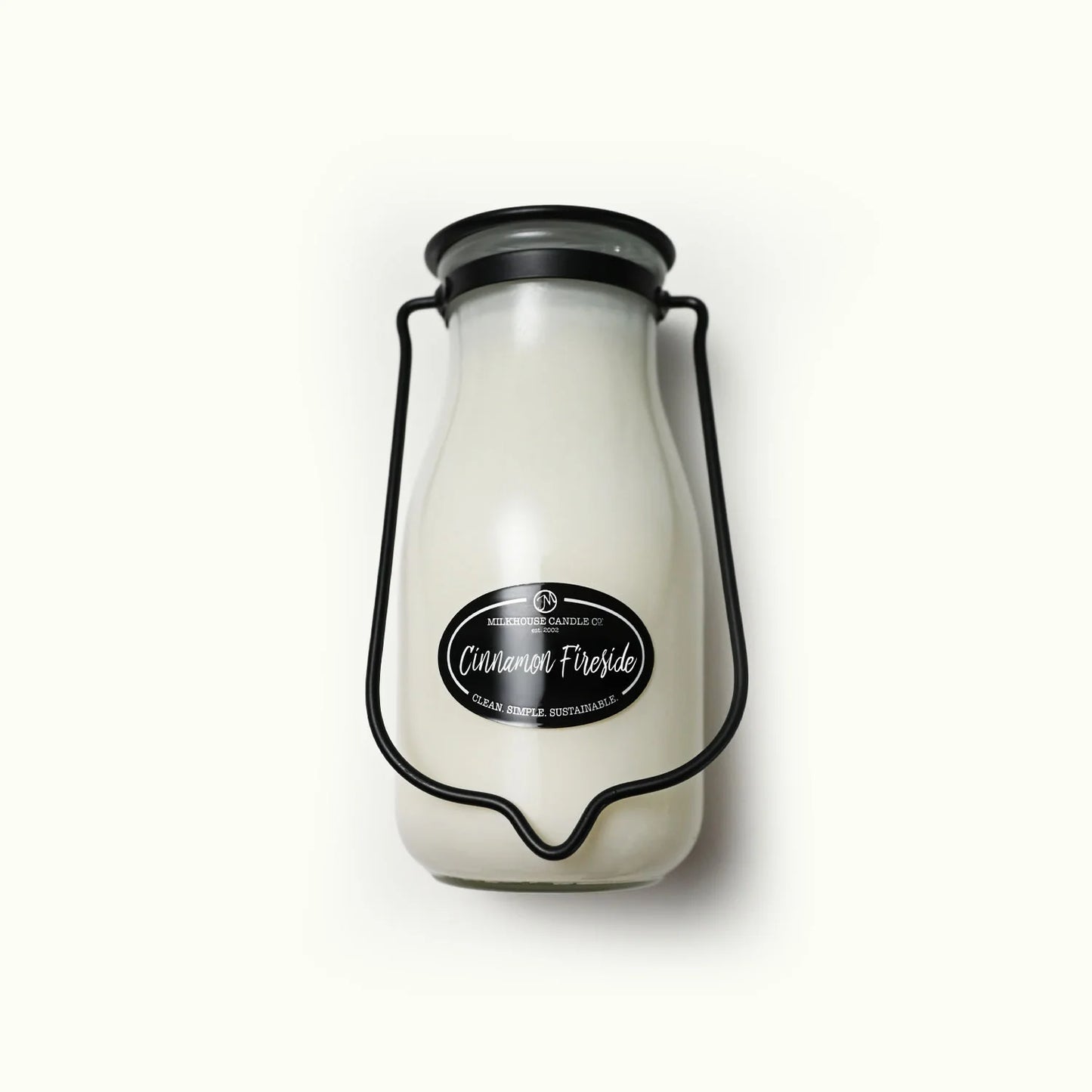 Cinnamon Fireside 14 oz Milk Bottle Candle