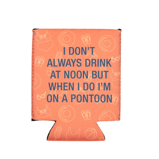 Drink at Noon Pontoon Can Koozie