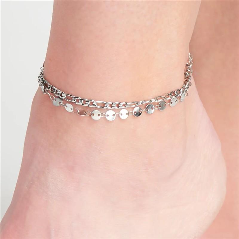 Disc & Figaro 2 Row Anklet