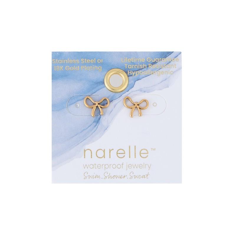 Narelle Stud Bow in 18K Gold Finish