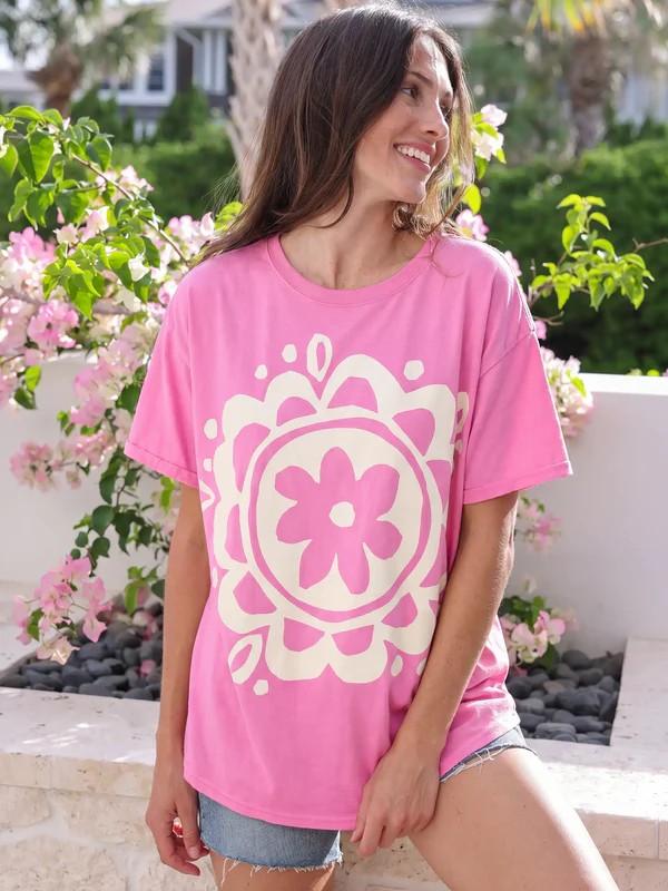 NL Logo Tee - Pink Take It In