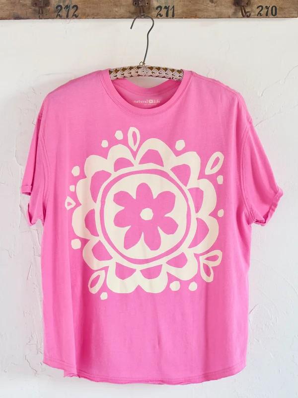 NL Logo Tee - Pink Take It In