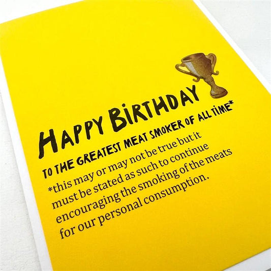 Birthday Best Meat Smoker Card